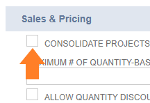 a screenshot of "Enabling and Using Consolidated Project Billing"