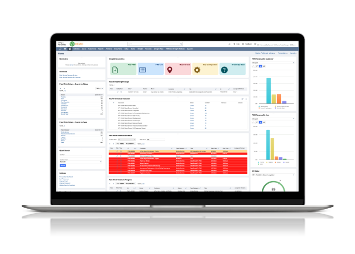 OnSight NetSuite Dashboard - Laptop View